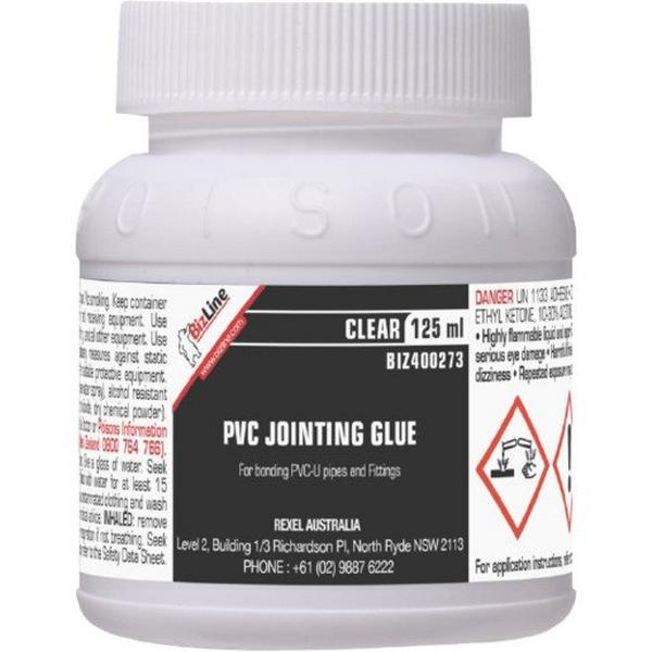 Clear PVC Jointing Cement 125 Ml, Ideal Electrical Catalogue Hardware Adhesive Adhesive - Construction Supplies Australia