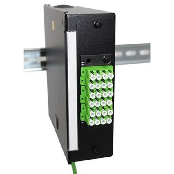 DIN Rail Gen 2-Unldd Cu/Fiber Enclr Black, Ideal Electrical Catalogue Data Communications Fibre Fibre Optic Distribution Box - Construction Supplies Australia