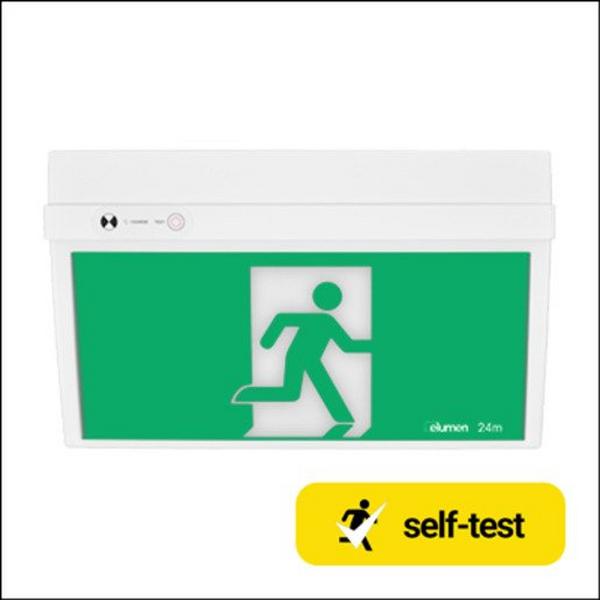 Emergency Exit Self-Test Wide Box Ceiling Mounted Wanda, Ideal Electrical Catalogue Light Fittings Emergency Exit Emergency Luminaire - Construction Supplies Australia