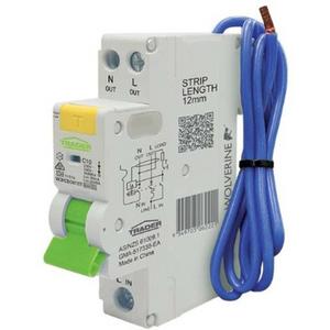 RCBO 6KA 1 POLE 10A 230V 240V 30MA TYPE A 1 MODULE NEUTRAL TAIL
