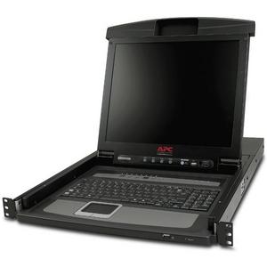 17" RACK LCD CONSOLE WITH INTEGRATED 8 PORT ANALOG KVM SWITC