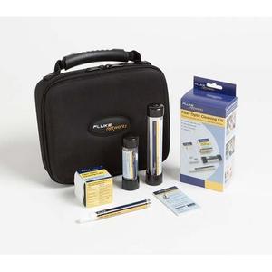 FIBER OPTIC CLEANING KIT: CASE, CUBE, PEN, 1.25 + 2.5 SWABS, 10 CARDS
