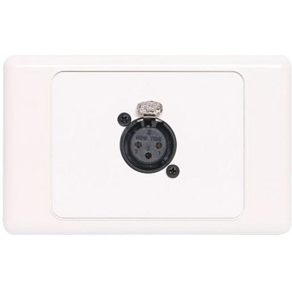 Microphone Wallplate 3 Pin XLR Socket Horizontal White, Ideal Electrical Catalogue Av Security Detection Tv Audio Video Microphone - Construction Supplies Australia