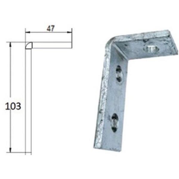 Angle Fitting Three Hole Hot Dipped Galvanised, Ideal Electrical Catalogue Cable Management Cable Support Accessories Spare Parts For Installation Rail Current Data Cable - Construction Supplies Australia