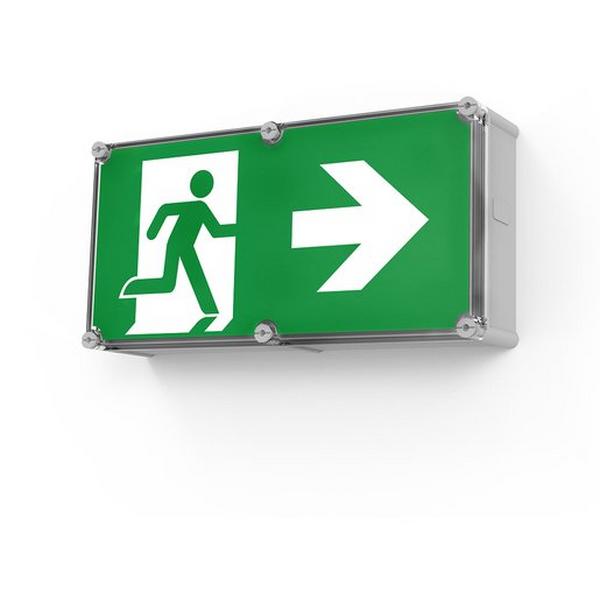 Exit 40M Wall Mount IP65 Boxit Pro, Ideal Electrical Catalogue Light Fittings Emergency Exit Emergency Luminaire - Construction Supplies Australia