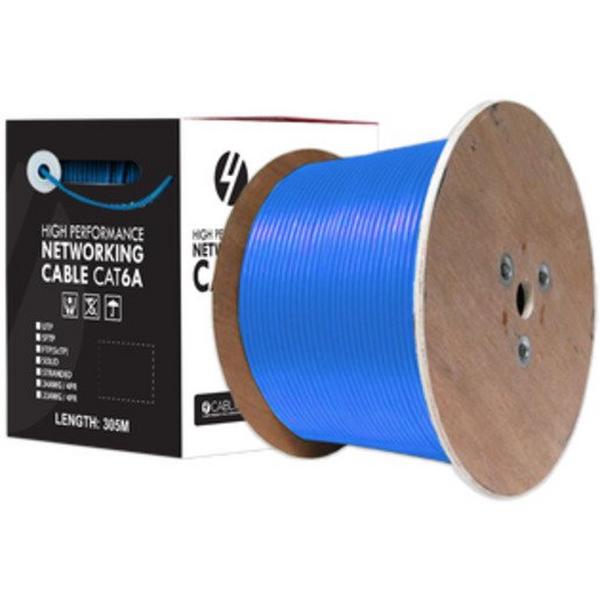 Cable LAN Cat6A S/FTP Cable On Reel With PVC Jacket 305M Blue, Ideal Electrical Catalogue Cable Data Cable Cat 5 6 7 - Construction Supplies Australia