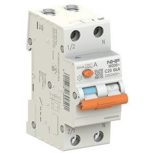 MOD6+ RCBO 6KA 1P+N 10A C CURVE 10MA TYPE A 36MM