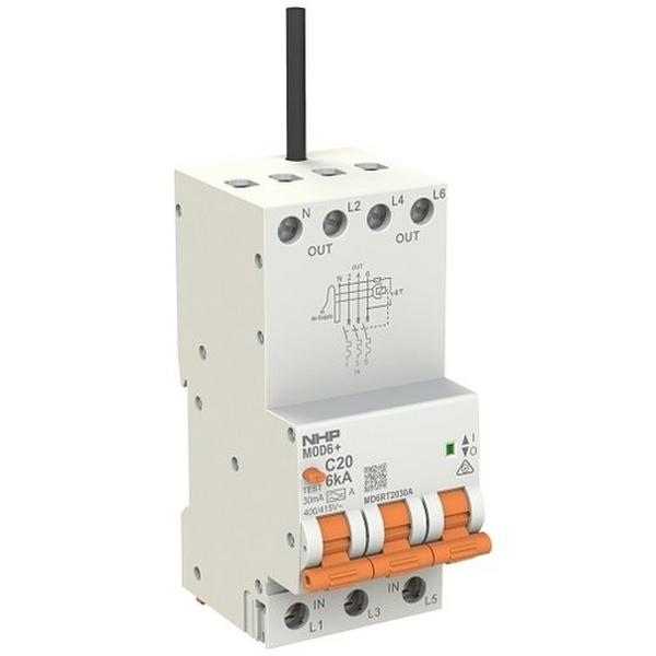 Mod6+ RCBO 6kA 3P+N 16A C Curve 30mA Type A 54mm, Ideal Electrical Catalogue Power Distribution Circuit Breakers Residual Current Earth Leakage Circuit Breaker Rcbo Rcd Mcb - Construction Supplies Australia
