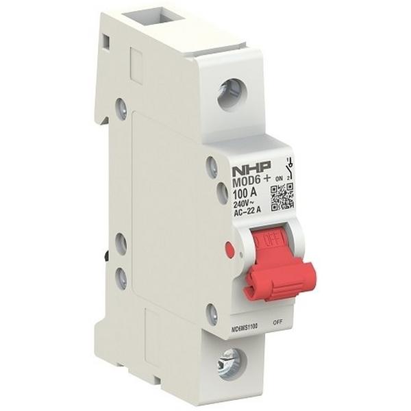 Mod6+ Main Switch 1P 100A, Ideal Electrical Catalogue Power Distribution Distribution Boards Main Switch For Distribution Board - Construction Supplies Australia