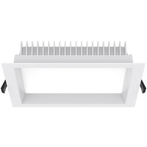 Downlight LED 35W Tri Colour 200mm IP54 Dim White Square Aurora, Ideal Electrical Catalogue Light Fittings Downlight Downlight Spot Floodlight - Construction Supplies Australia