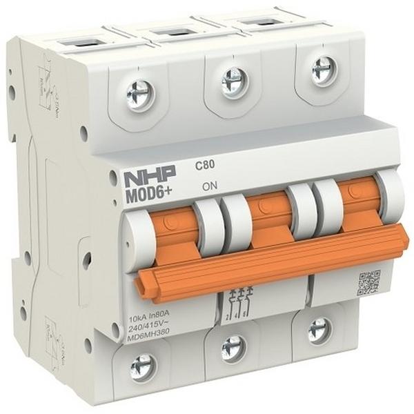 Mod6+ MCB 10kA 3P 80A C Curve, Ideal Electrical Catalogue Power Distribution Circuit Breakers Miniature Circuit Breaker Mcb - Construction Supplies Australia
