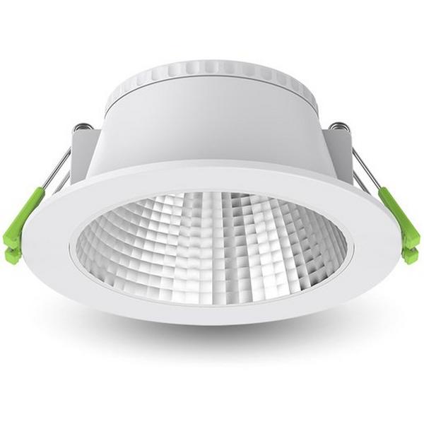 Downlight LED 9W Tri CCT 90mm Ugr <19 Low Profile White Helios, Ideal Electrical Catalogue Light Fittings Downlight Downlight Spot Floodlight - Construction Supplies Australia