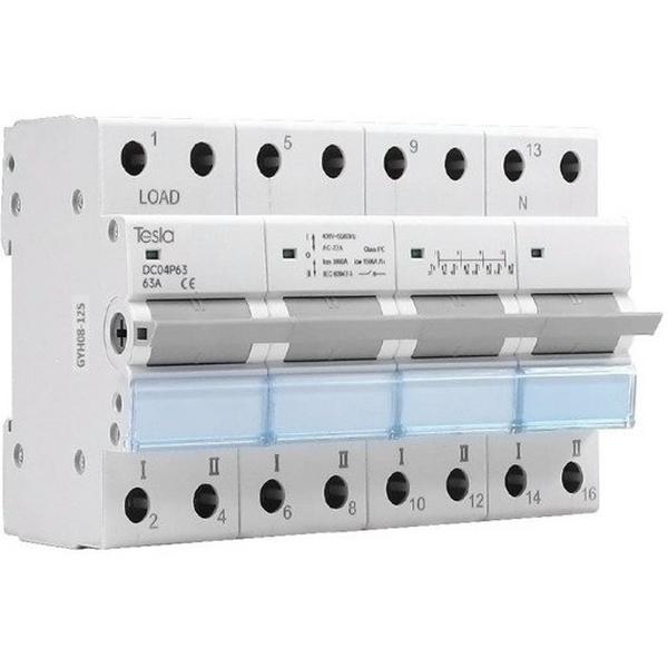 4 Pole 63Amp Changeover Switch DIN Rail, Ideal Electrical Catalogue Industrial Switch Isolator - Construction Supplies Australia