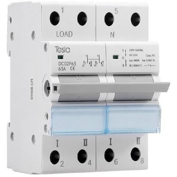 2 Pole 25Amp Changeover Switch DIN Rail, Ideal Electrical Catalogue Industrial Switch Isolator - Construction Supplies Australia