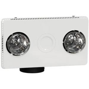 BATHROOM FAN LIGHT HEATER 3-IN-1 2 X HEAT LAMPS DUCTED