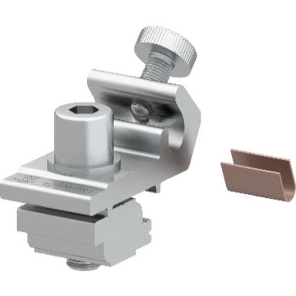 Pv-Ezrack Grounding Lug With U-Shape Copper Channel, Ideal Electrical Catalogue Energy Management Solar Mounting Systems Solar Rail Mounting Components - Construction Supplies Australia