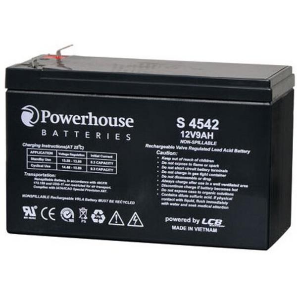 Battery Rechargeable Sealed Lead Acid 12V 9Ah 4.8mm Terminals, Ideal Electrical Catalogue Electrical Appliances Batteries Battery Sealed Lead Acid - Construction Supplies Australia