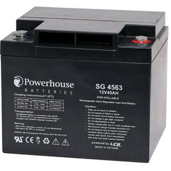 Battery Rechargeable Sealed Lead Acid 12V 40Ah Deep Cycle Gel Type M6/F8, Ideal Electrical Catalogue Electrical Appliances Batteries Battery Sealed Lead Acid - Construction Supplies Australia