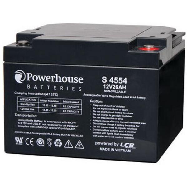 Battery Rechargeable Sealed Lead Acid 12V 26Ah M6, Ideal Electrical Catalogue Electrical Appliances Batteries Battery Sealed Lead Acid - Construction Supplies Australia