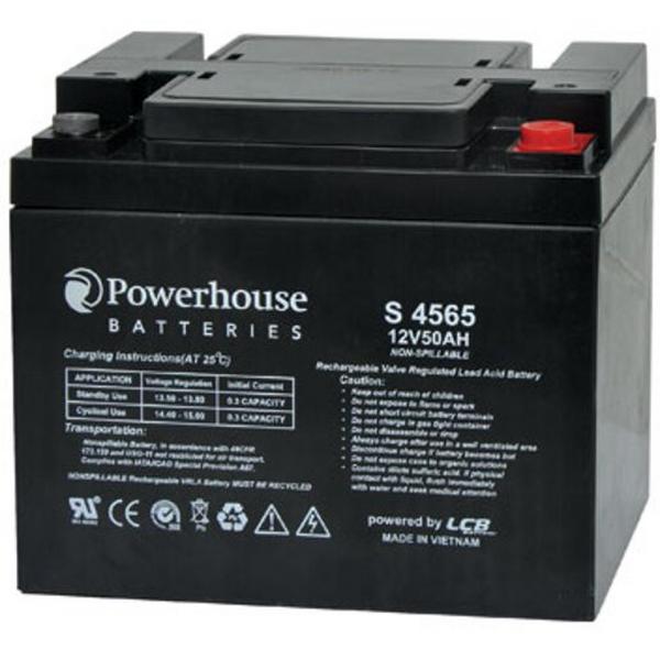 Battery Rechargeable Sealed Lead Acid 12V 50Ah M6/F8, Ideal Electrical Catalogue Electrical Appliances Batteries Battery Sealed Lead Acid - Construction Supplies Australia