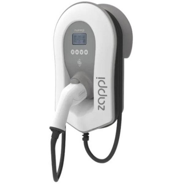 V2.1 Zappi Multiphase (7Kw/22Kw) Tethered White, Ideal Electrical Catalogue Energy Management Solar Ev Charging Ev Charger - Construction Supplies Australia