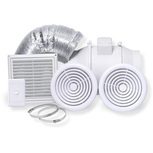 Atom 14848 | EXHAUST FAN INLINE 150MM HIGH VELOCITY AIR TRANSFER KIT ...