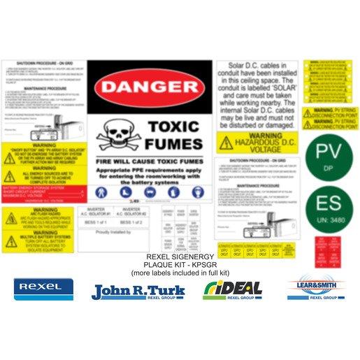 Industrial Engraving Solutions KPSIGR | SIGENERGY PLAQUE KIT | Warning ...