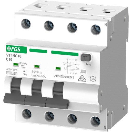Not specified VT4NC40 | 10KA 3PN RCBO 40A | Residual Current/Earth ...