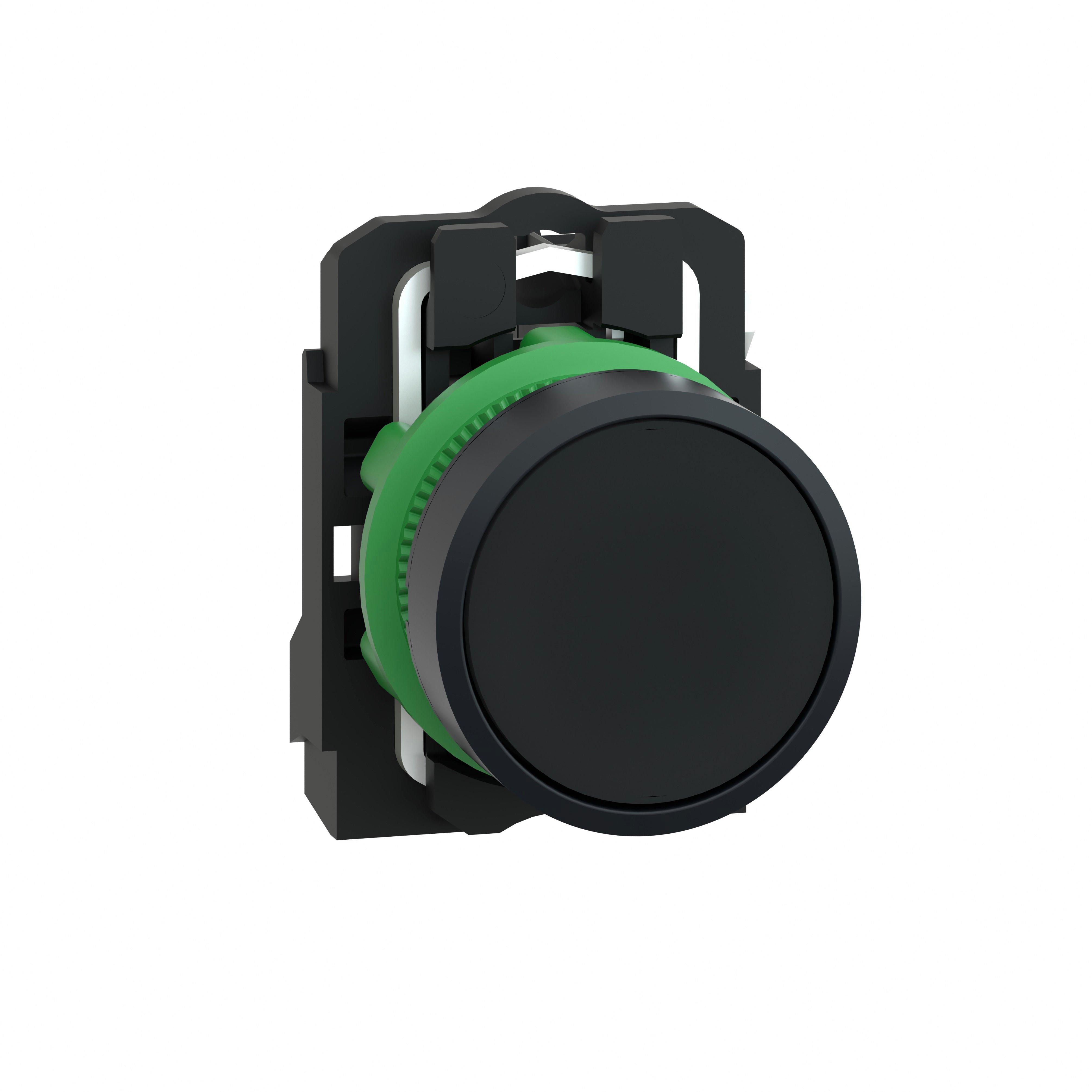 Bouton-poussoir Schneider XB4BA25 - Noir, Non éclairé, 1 Contact NO + 1 Contact NF