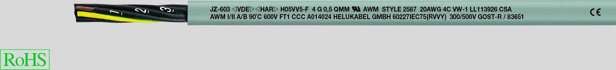 83675, PVC-Steuerleitung UL/CSA JZ-603 7G1 (18 AWG) Grau