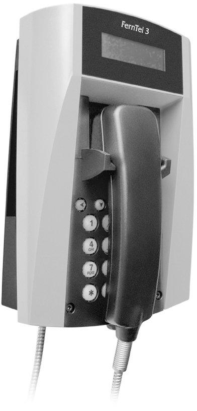 FHF11231021, Wetterfestes Telefon FernTel 3   schwarz/gelb   mit Display   mit Wendelschnur