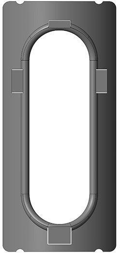 GURO-CPF (20800), Lichtmast-Kantenschutz, Kabeleinführungsöffnung 50x150 mm, Polyethylen