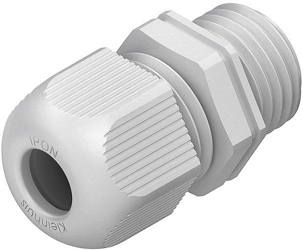 1234P1601, IPON-Kabelverschraubung, Pg 16, für Kabel-Ø 10-14 mm, Kunststoff PA, RAL 7035, lichtgrau