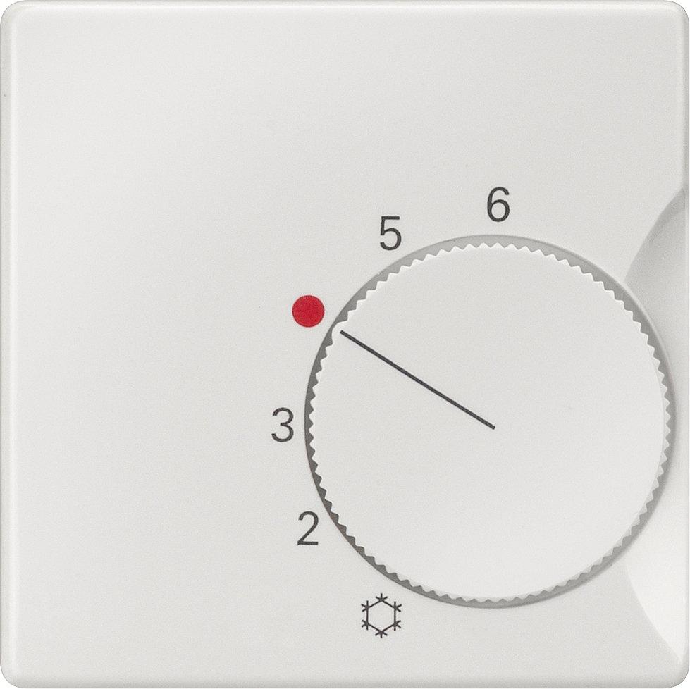 5TC9221, DELTA i-system Abdeckplatte Raumtemperaturregler, Öffner/Wechsler, titanweiß