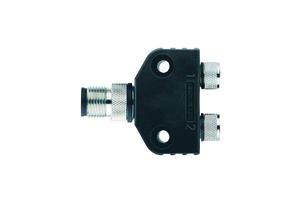 FSM4-2SKP3/S89, 2-fach Verteilersysteme, Blockverteiler, Stecker M12 x 1 - 2x Kupplung M8 x 1