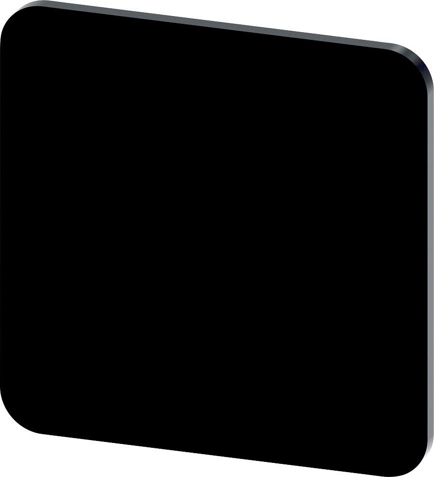 3SU1900-0AF16-0AA0, Bezeichnungsschild 22x22mm, Schild schwarz, ohne Aufschrift