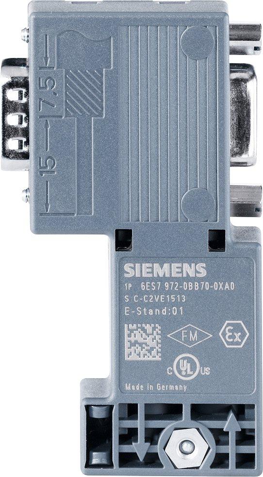 6ES7972-0BB70-0XA0, SIMATIC DP PROFIBUS-Stecker RS 485, Fast Connect, mit PG-Buchse, 90°