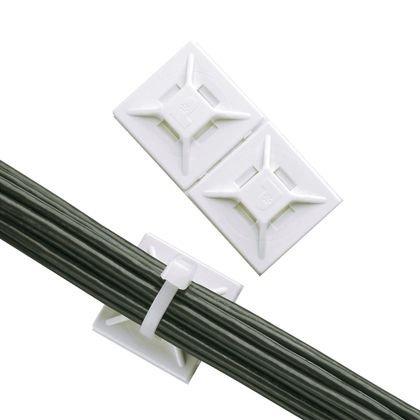 ABMM-A-C, Befestigungssockel,selbstklebend,19.1x19.1mm,ABS,weiß,,VPE 100