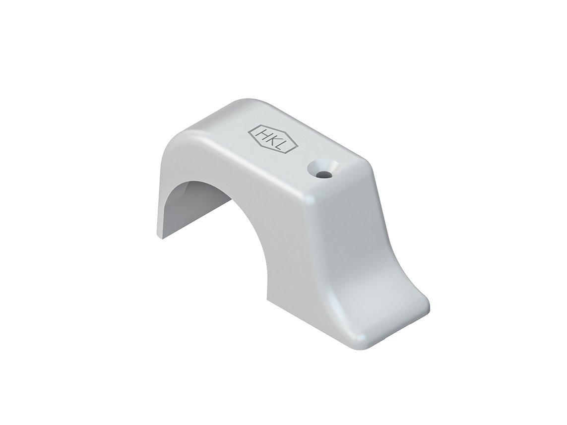 1566, TOP-Nagelschelle, ohne Nagel, für Kabel-Ø 7-11 mm, Kunststoff PE, RAL 7035, lichtgrau