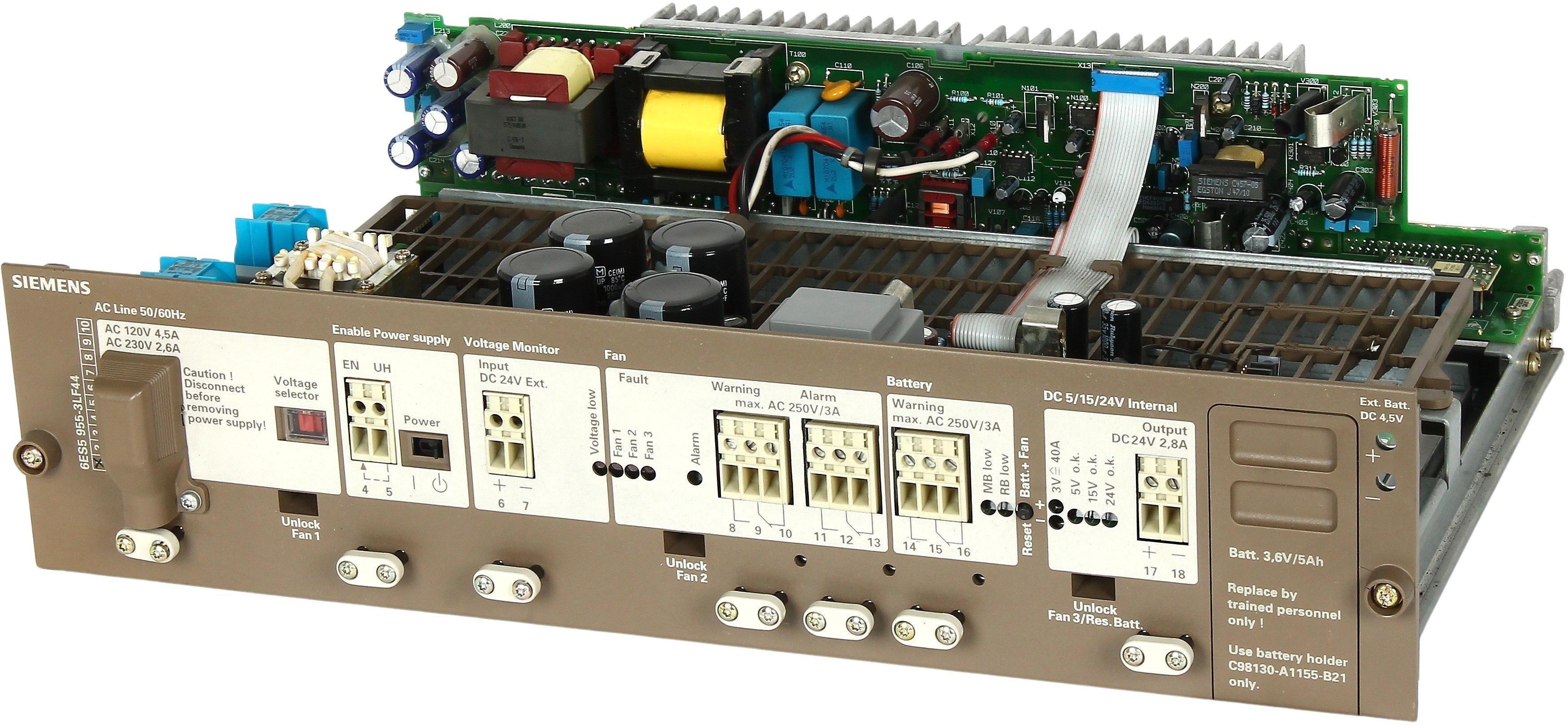 6ES5955-3LF44, ERSATZTEIL: SIEMENS SIMATIC S5, STROMVERSORGUNG 955
