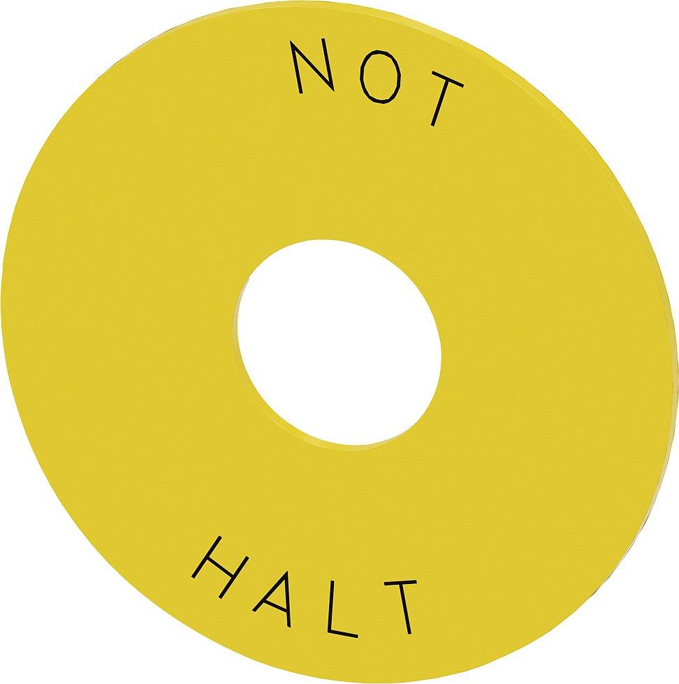 3SU1900-0BB31-0AT0, Unterlegscheibe für Not-Halt, gelb, not-aus, Außend. 75mm, Innend. 22,5mm