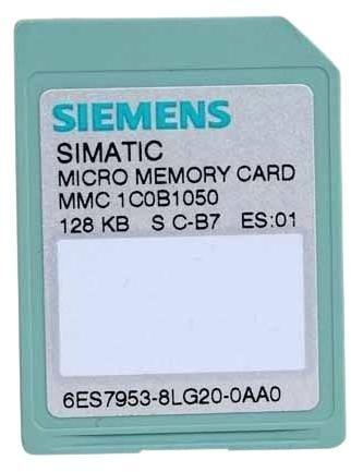 6ES7953-8LG20-0AA0, ERSATZTEIL: SIEMENS SIMATIC S7, MICRO MEMORY CARD FUER S7-300/C7/ET 200, 3,3 V NFLASH, 128 KBYTE