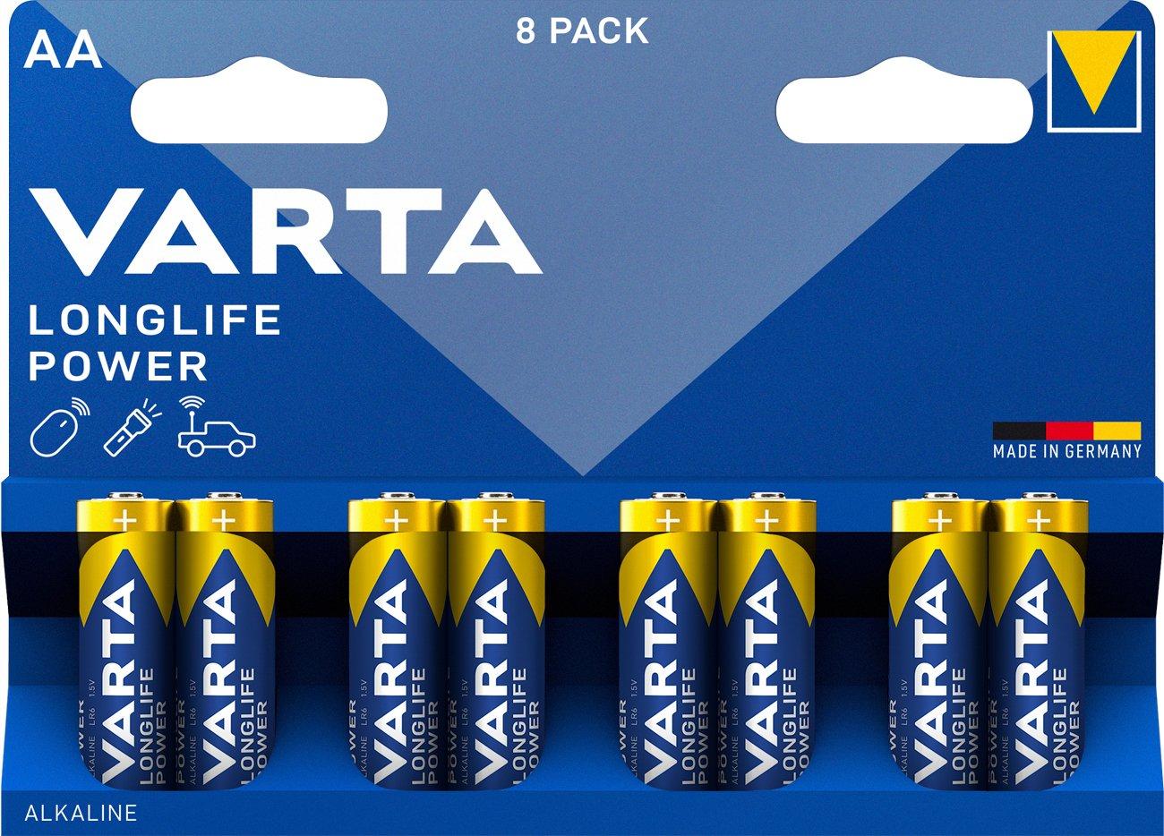 Longlife Power AA 8er, Batterie AA Varta Longlife Power 8er Blister