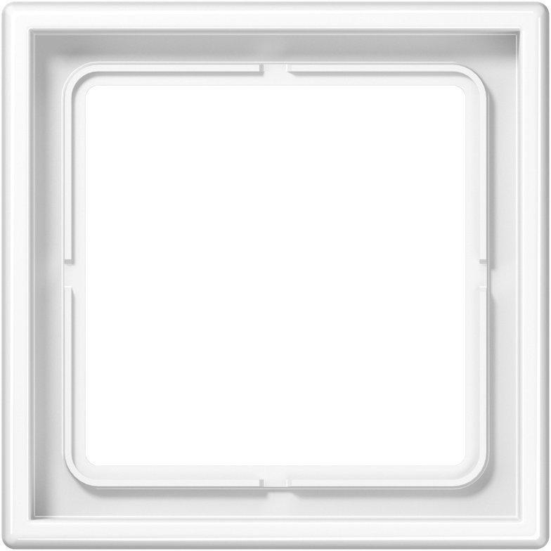 LS 981 WW, Rahmen 1fach, LS 990, IP 44, Duroplast, alpinweiß, senkrechte und waagerechte Montage