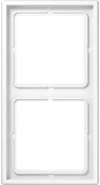 LS 982 WW, Rahmen 2fach, LS 990, IP 44, Duroplast, alpinweiß, senkrechte und waagerechte Montage