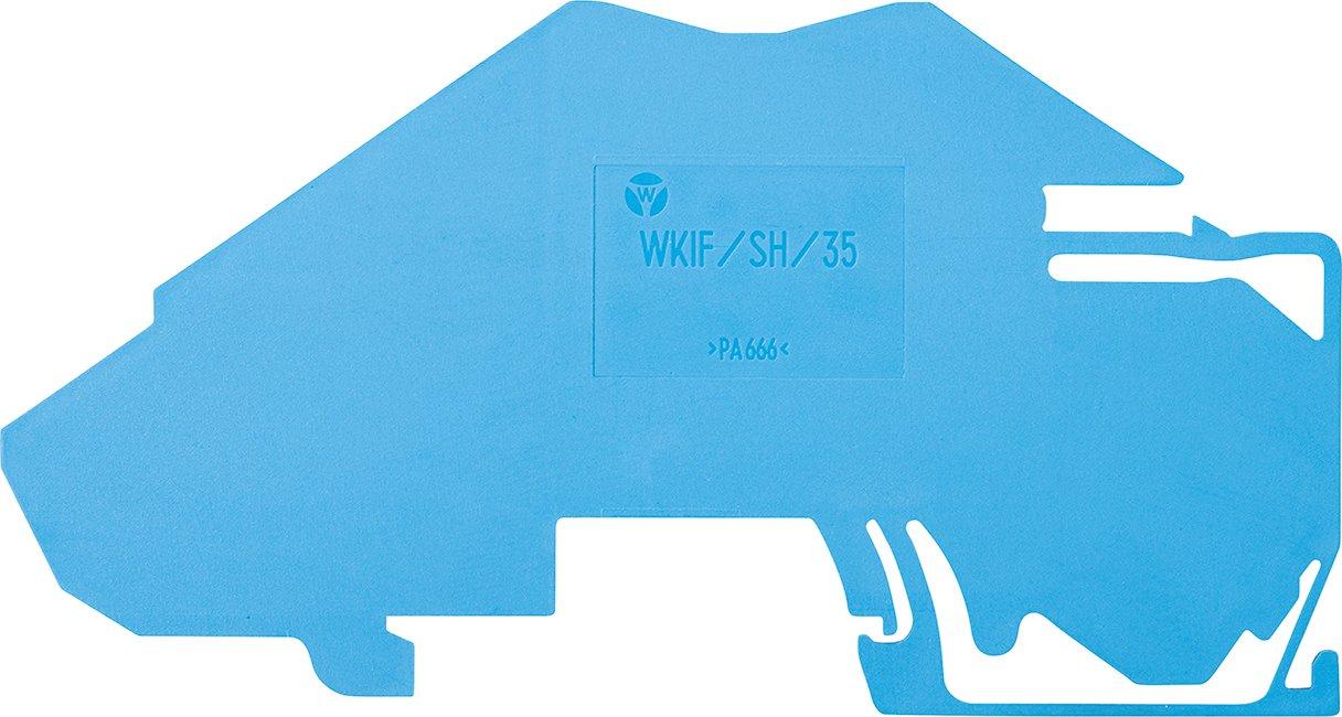 HKIF SH 35, N-Schienenhalter als Trennwand, 2 mm breit, blau
