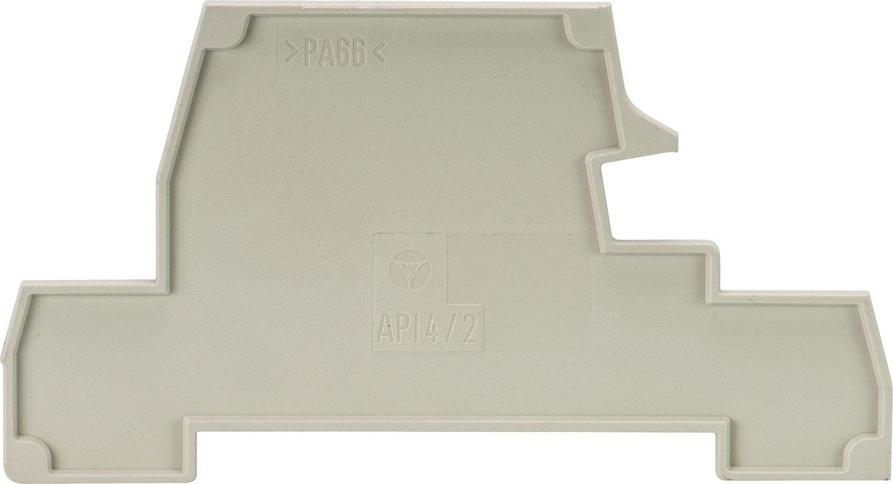 HAPI 4 2, Abschlussplatte, grau, 2 mm breit, für HKI 4...
