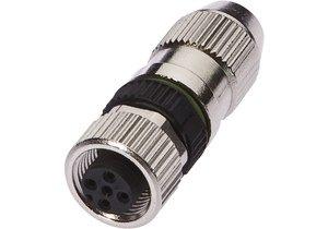 VK003S24, Kabeldose, gerade, Selbstkonfektionierbar, Schnellanschluss, Ø4-5,1mm, 4A, 32V, -25-85°C, M12 Dose 4polig, IP67