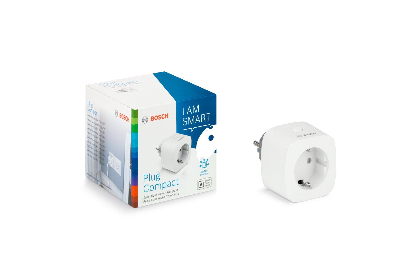 BSP-FZ2, Bosch Smart Home Zwischenstecker kompakt, smarte Steckdose mit App-Funktion