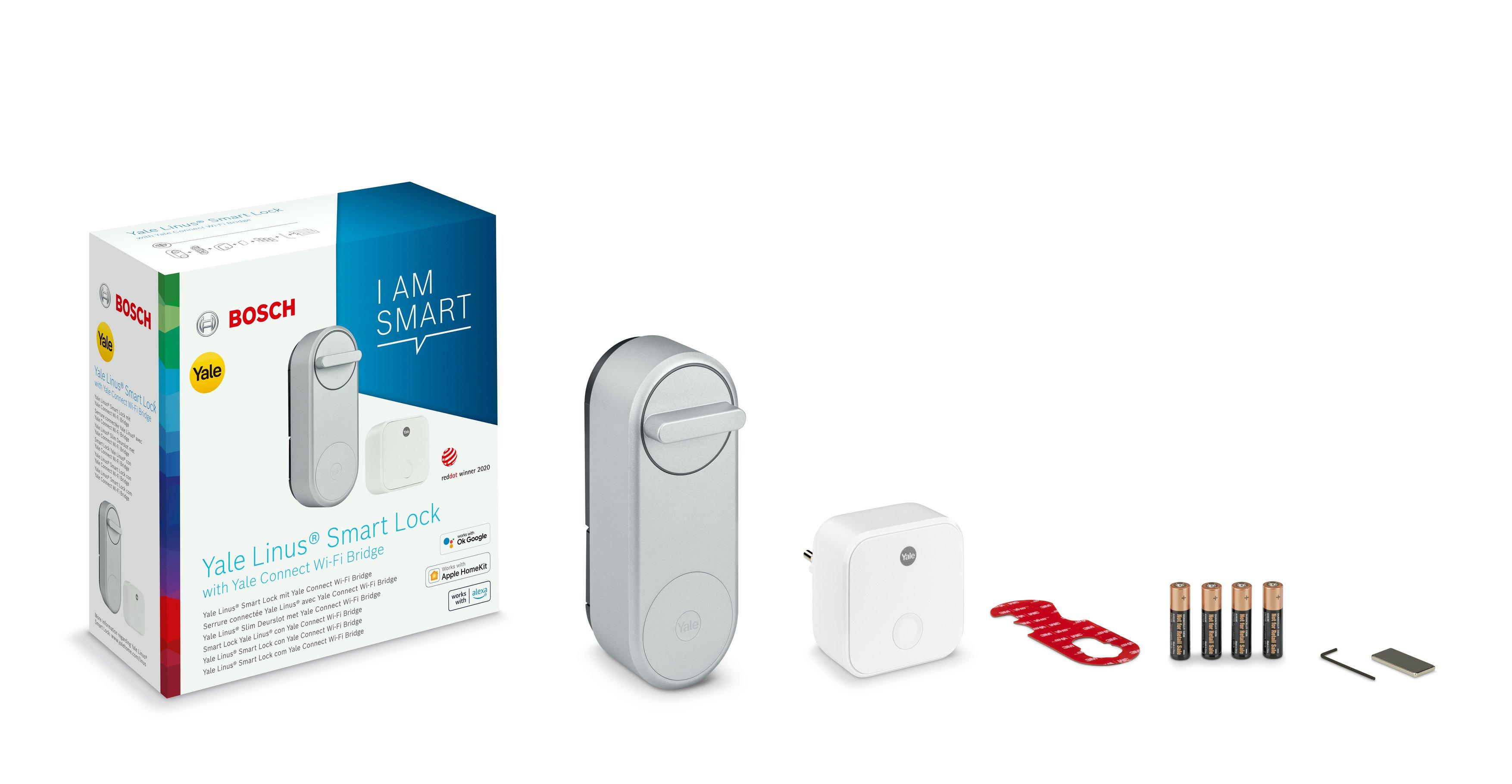 Yale Linus, Yale Linus® Smart Lock, smartes Türschloss mit App-Funktion, WiFi Bridge